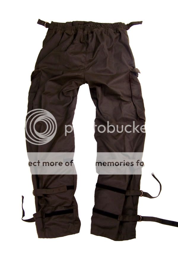 Mens Kakadu WalkaBout Over Pants Brown oilskin cargo adjustable waist lining